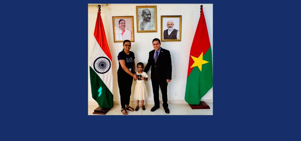 First e-Passport issued by Embassy of India, Ouagadougou
